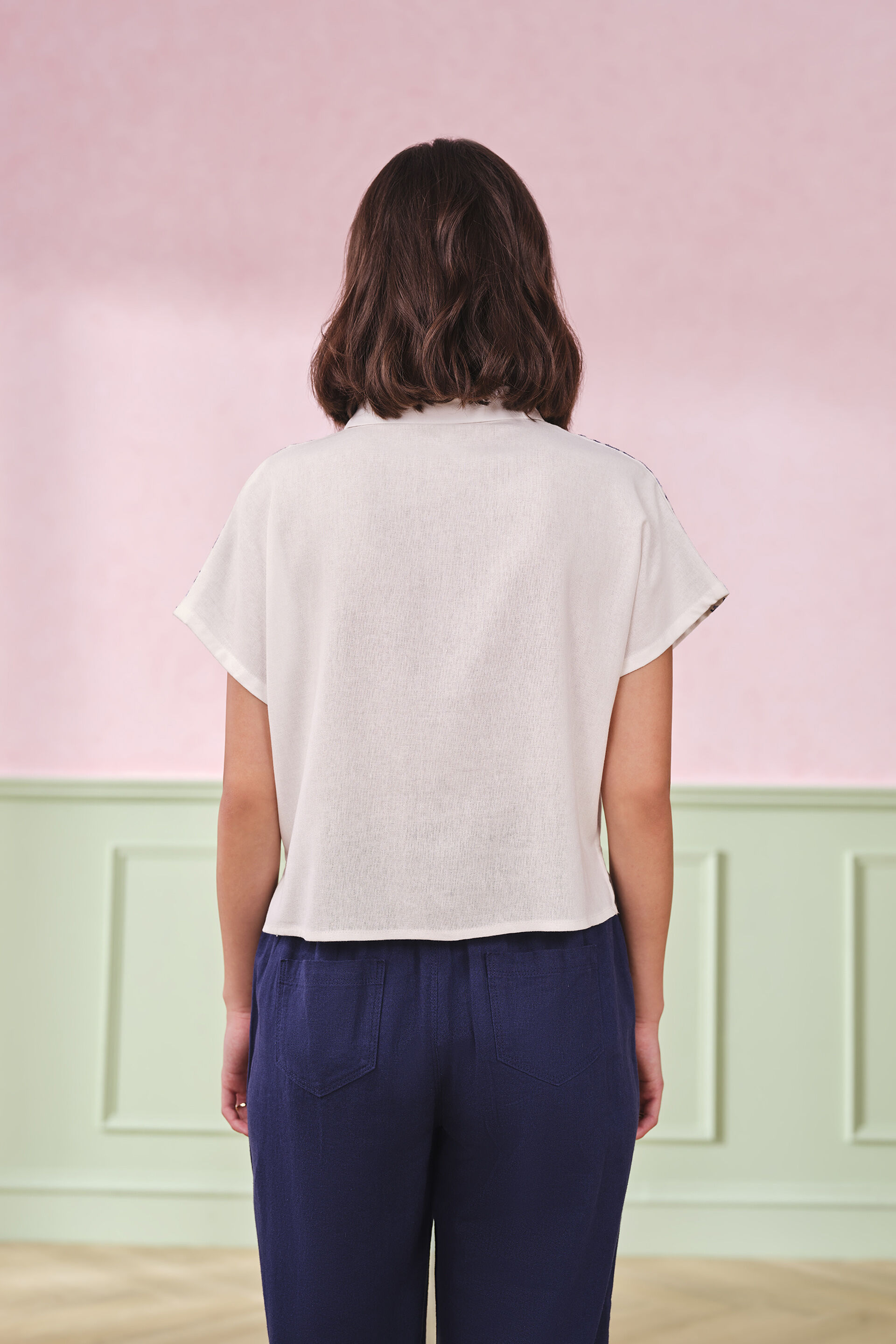 Ocean's Whisper Viscose Blend Shirt, White, image 5